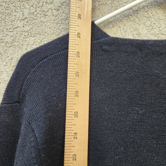 Charter Club Sweater Womens Medium Black 100% Merino Wool Vintage Pullover Tunic - Picture 7 of 10